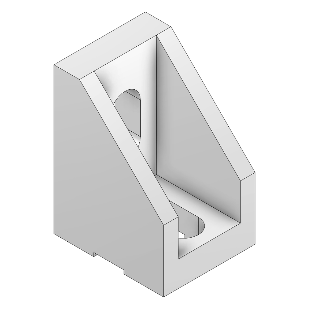 55-131-1 MODULAR SOLUTIONS METALLIC ANODIZED ALUMINUM SLIDING RAIL SUPPORT BRACKET INCLUDING HARDWARE